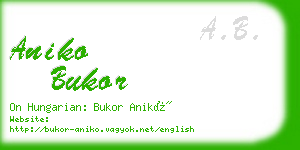 aniko bukor business card